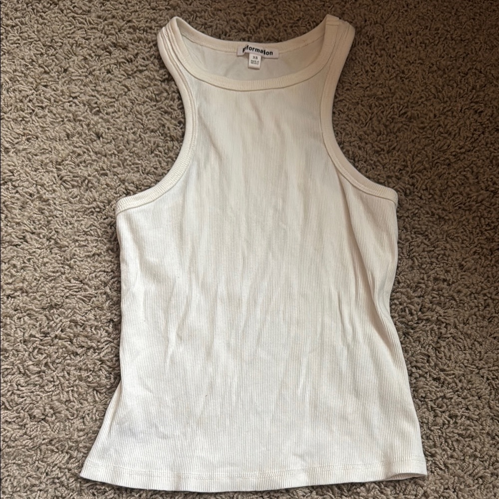 Reformation White Muscle Tank